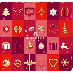 Продуктови Категории Шоколади Niederegger Коледен календар с шоколадови пралини 168 гр