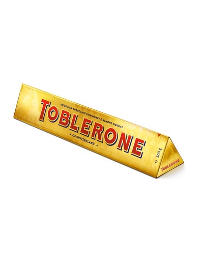 Toblerone Швейцарски млечен шоколад с мед и бадемова нуга (10%) 340 гр