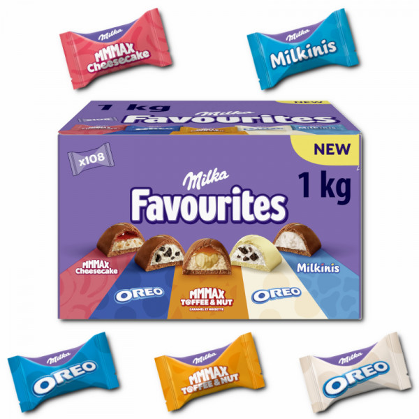 Milka Favorites шоколадови бонбони 1000 гр 108 бр