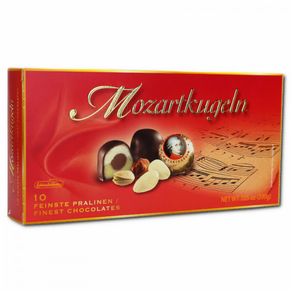 Mozart Kugeln Шоколадови топки с пълнеж от шам фъстък и лешникова нуга 200 гр