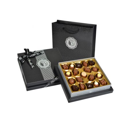 Bolci Diamond Black Шоколадови пралини от качествен белгийски шоколад в елегантна черна кутия 190 gr
