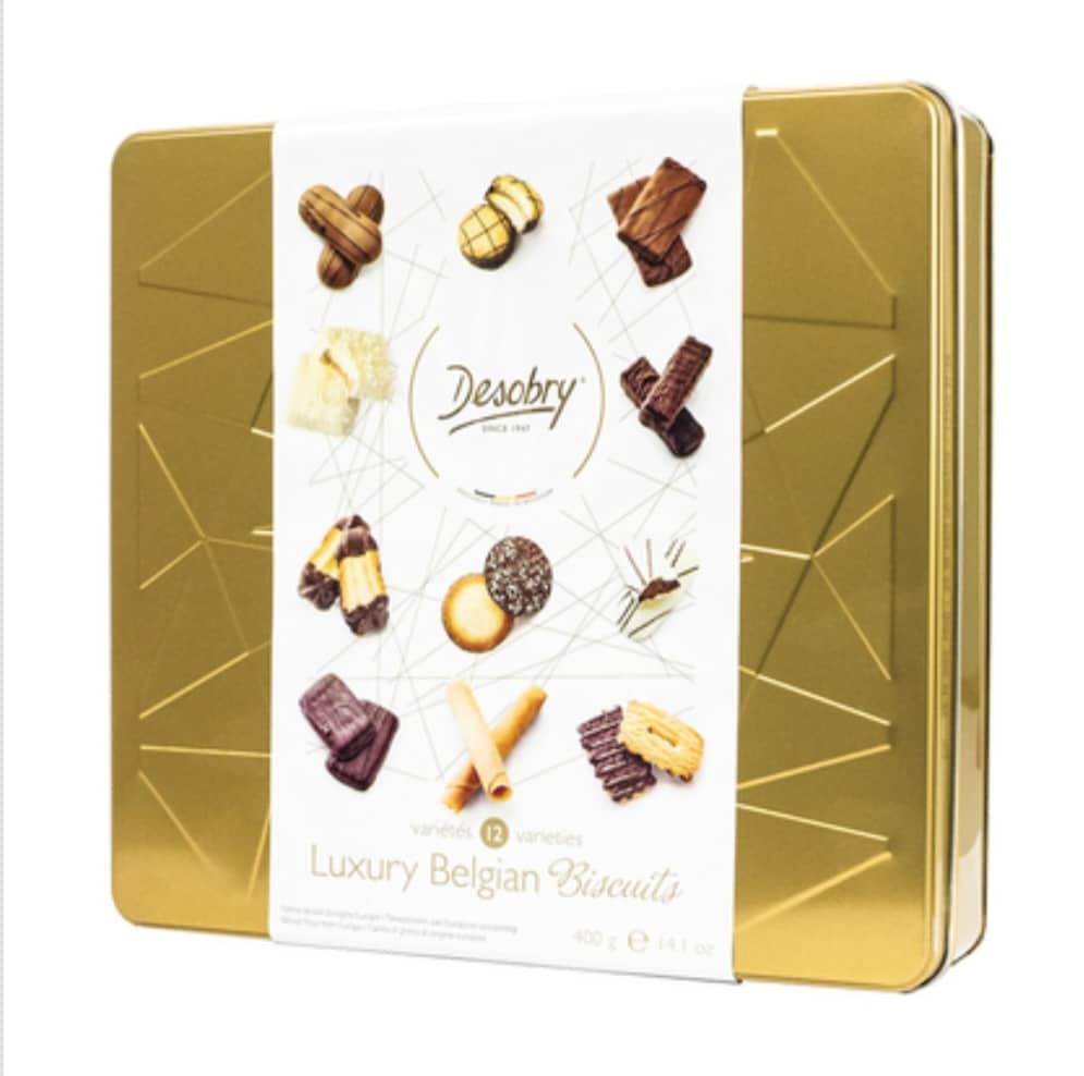 Desobry Gold Белгийски бисквити в метална кутия 400 гр, Видове, Млечен ...