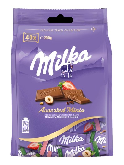 Milka Шоколадчета микс 40 бр 200 гр