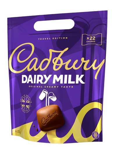 Cadbury Dairy Milk шоколадови бонбони 250 гр 22 броя