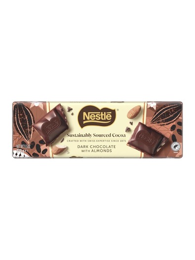 Nestle Черен шоколад с бадеми 270 гр, Продуктови Категории, Шоколади ...