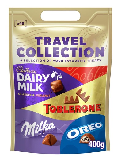 Микс пакет от най-добрите марки шоколад - Cadbury, Milka, Toblerone 400 гр 40 бр