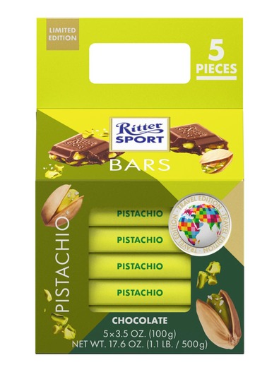 Ritter Sport Млечен шоколад с печени и осолени парченца шамфъсък 5 бр 500 гр