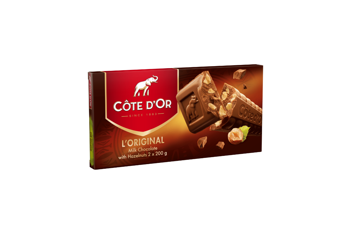 Cote d'Or Белгийски млечен шоколад с лешници 2 бр по 200 гр ...
