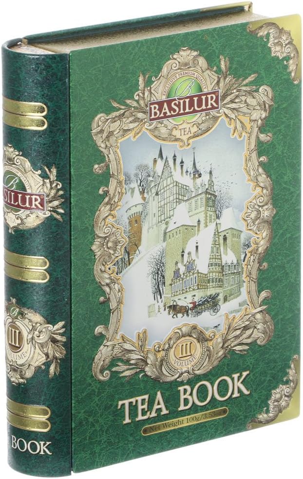 Basilur Метална книга с чай Плодов зелен чай - 100 гр на листа 
