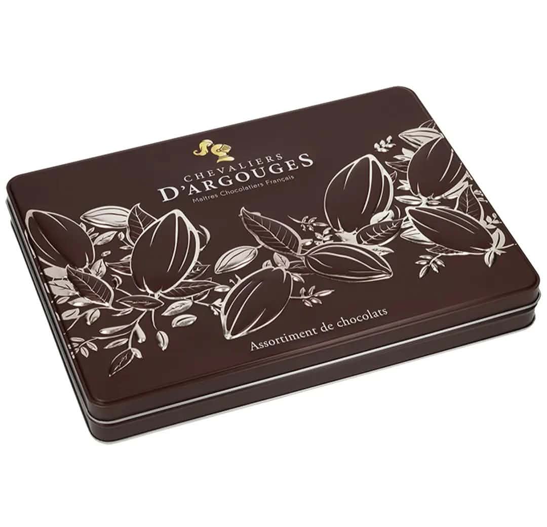 Chevaliers d'Argouges Метална кутия шоколадови бонбони 30 бр 300 гр