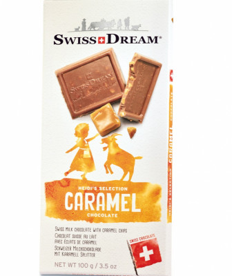 Swiss Dream Швейцарски млечен шоколад с парченца карамел 100 гр