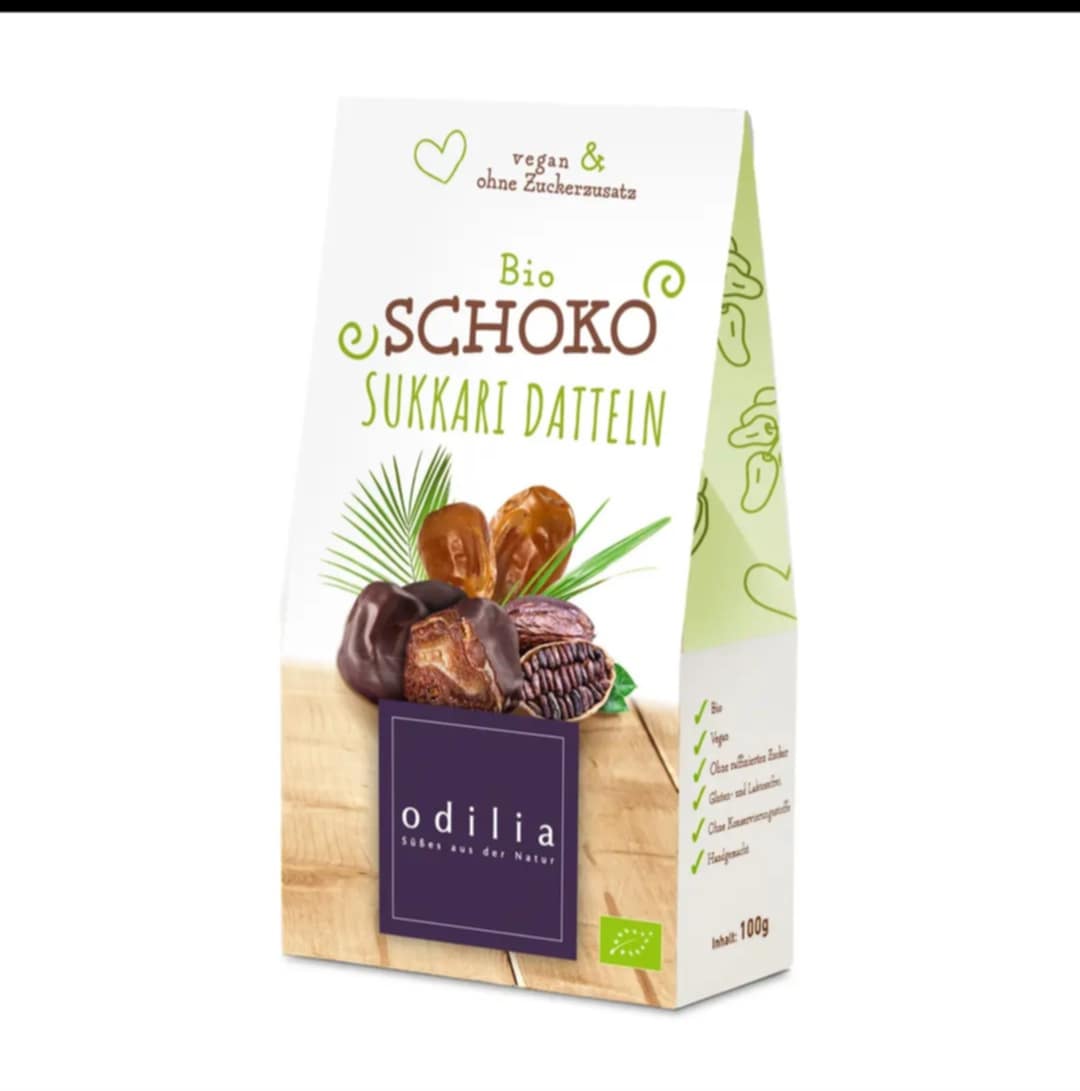 Odilia Organic Фурми обвити с ръчно изработен шоколад 100 гр годни 20.07.2026