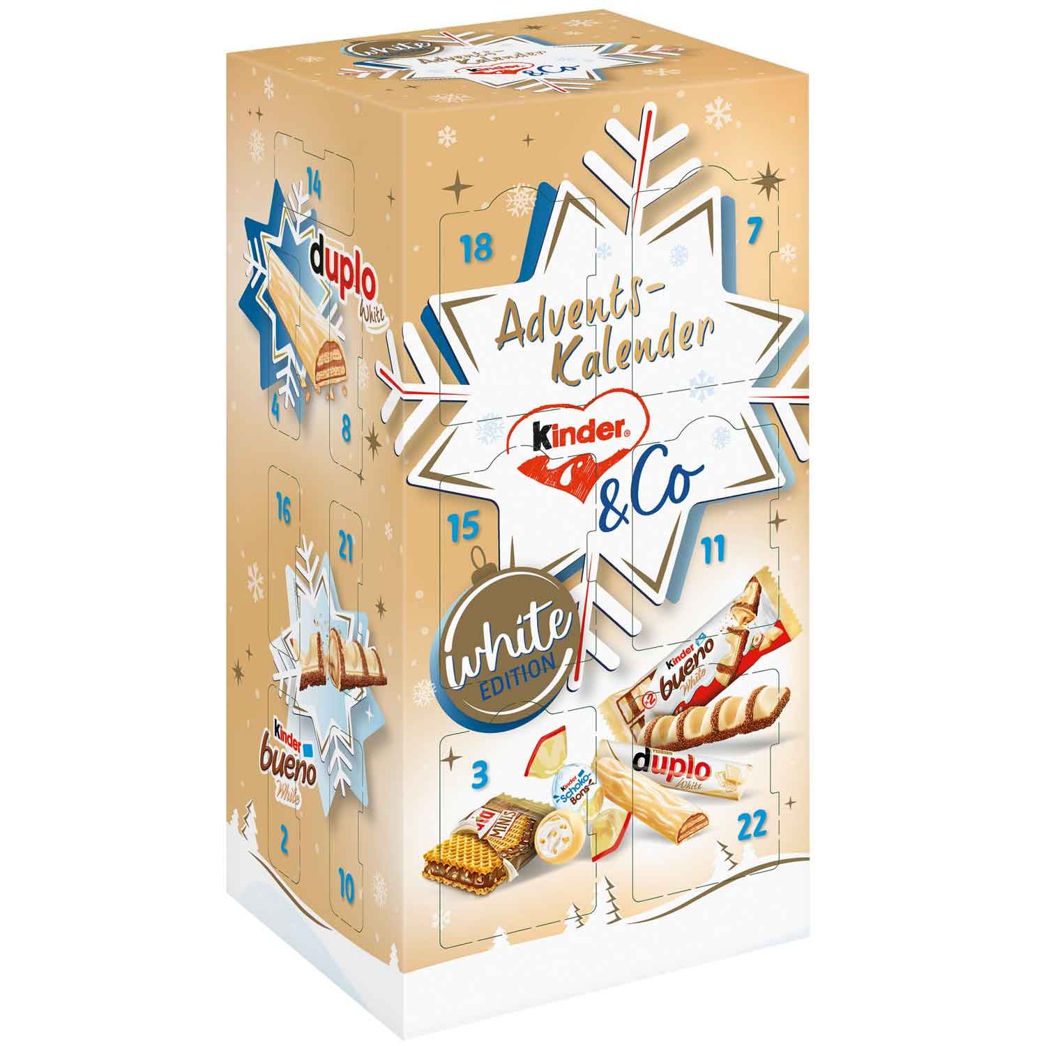Ferrero Kinder Коледен календар от бял шоколад 263 гр, Продуктови ...