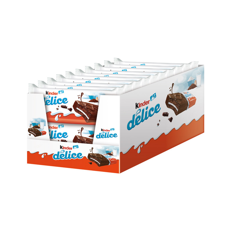 Ferrero Kinder Delice Какаов пандишпан с какаова глазура и млечен крем пълнеж 20 бр 780 гр
