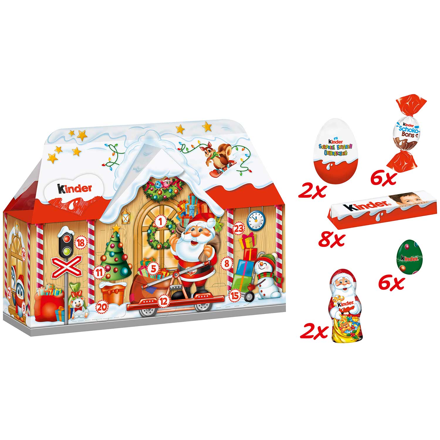 Kinder Коледен календар 3D къща 234 гр, Видове, Млечен | Магазин за ...