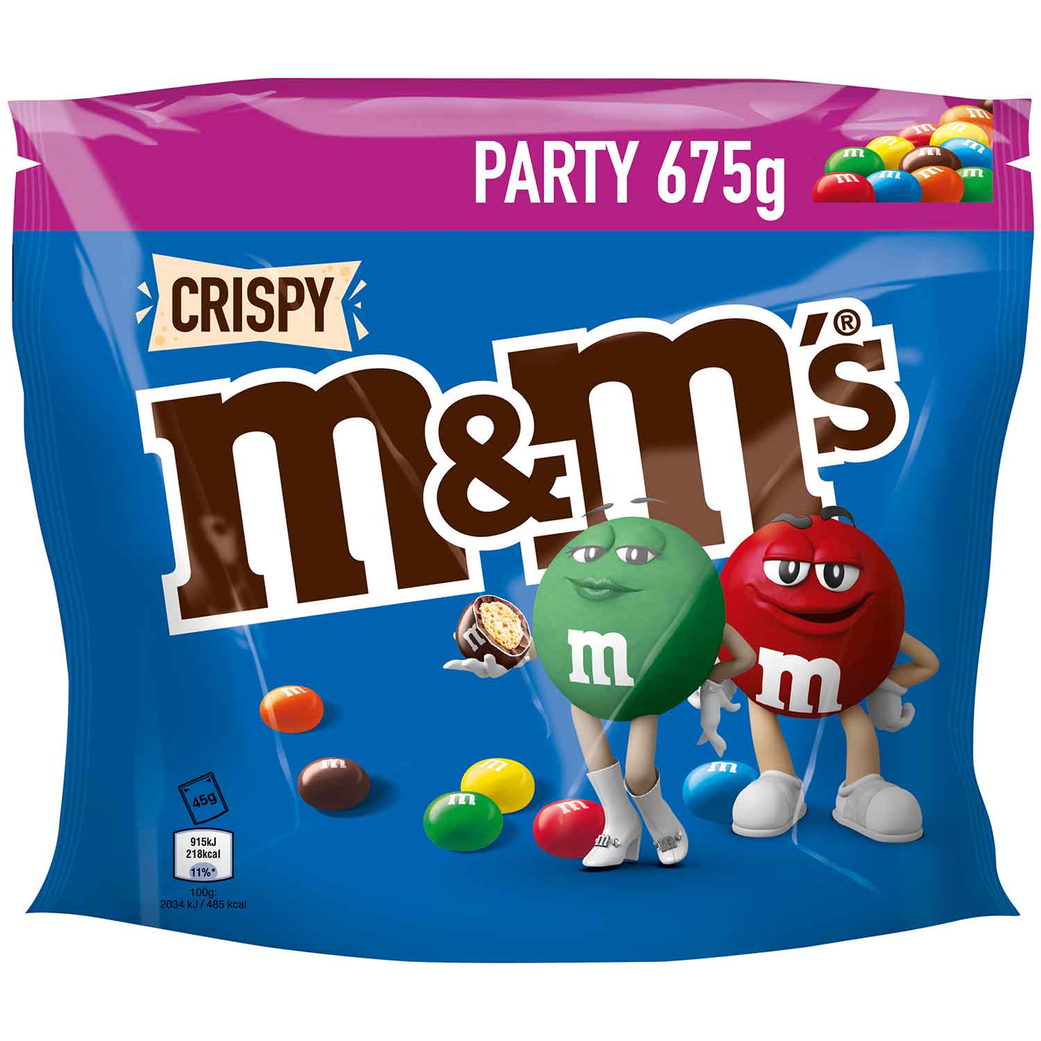 M&M'S Crispy Бонбонки с хрупкава сърцевина в млечен шоколад със захарна обвивка 675 гр