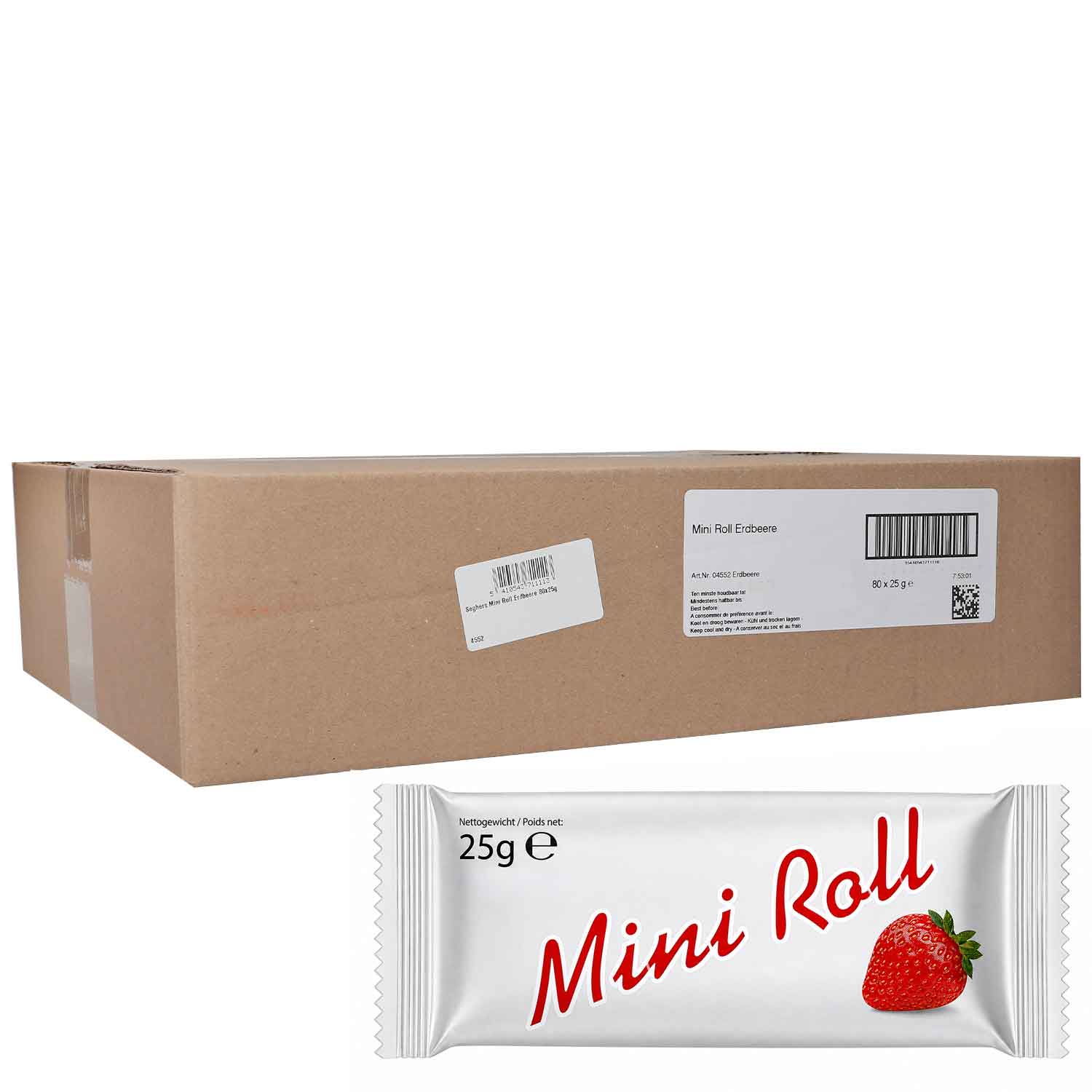 Seghers Мини ролца с вкус на ягода 80 бр 2000 гр