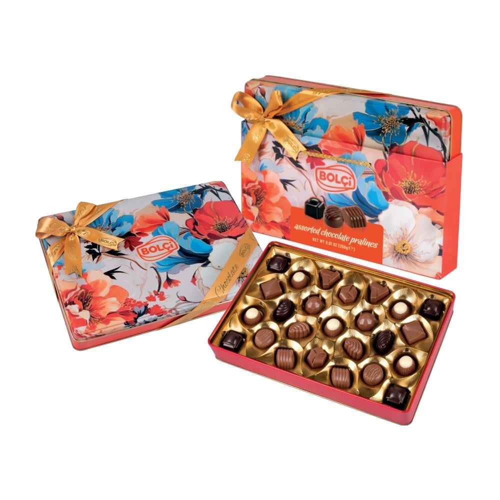 Bolci Метална кутия цветя - оранжева 250 гр