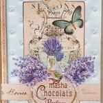 name} Шоколади Masha Красива кутия с белгийски бонбони във формата на книга - Лавандула 3 200 гр.