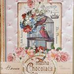 name} Шоколади Masha Красива кутия с белгийски бонбони във формата на книга - Птици 200 гр.