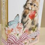 name} Шоколади Masha Красива кутия с белгийски бонбони във формата на книга - Коте 85 гр.
