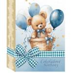 name} Шоколади Masha Красива кутия с белгийски бонбони във формата на книга - Синьо мече 85 гр.