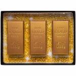 name} Шоколади Weibler Подаръчна кутия с 3 шоколадови златни блокчета със златно покритие 75 гр