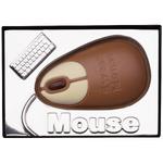 name} Шоколади Weibler PC Мишка 60 гр. - млечен шоколад в дизайн на компютърна мишка с декор от светъл и тъмен шоколад