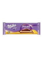 Milka Алпийски млечен шоколад (35 %), бял шоколад (42 %) и черен алпийски млечен шоколад (23 %) 280 гр