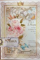 Masha Красива кутия с белгийски бонбони във формата на книга - Рози 400 гр.
