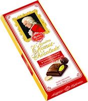 Reber Mozart Черен шоколад с пълнеж от марципан от шам фъстък и трюфел 98 гр