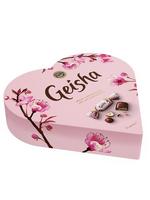Karl Fazer Geisha Шоколадови бонбони в подаръчна кутия с форма на сърце 225 гр