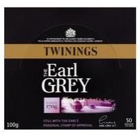 Twinings Earl Grey 50 бр. Черен чай с аромат на бергамот 