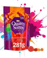 Quality street Favourites Бонбони с кремо ягода и портокал, покрити с тъмен шоколад 281 гр