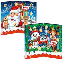 Kinder Коледен календар с 24 индивидуално опаковани мини млечни шоколада 127 гр