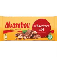 Marabou Млечен шоколад с цели печени лешници 250 гр