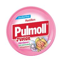 Pulmoll Junior Бонбони за гърло с Малина + витамин C 50 гр.