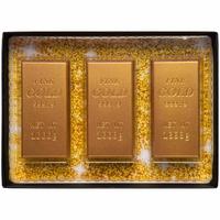 Weibler Подаръчна кутия с 3 шоколадови златни блокчета със златно покритие 75 гр
